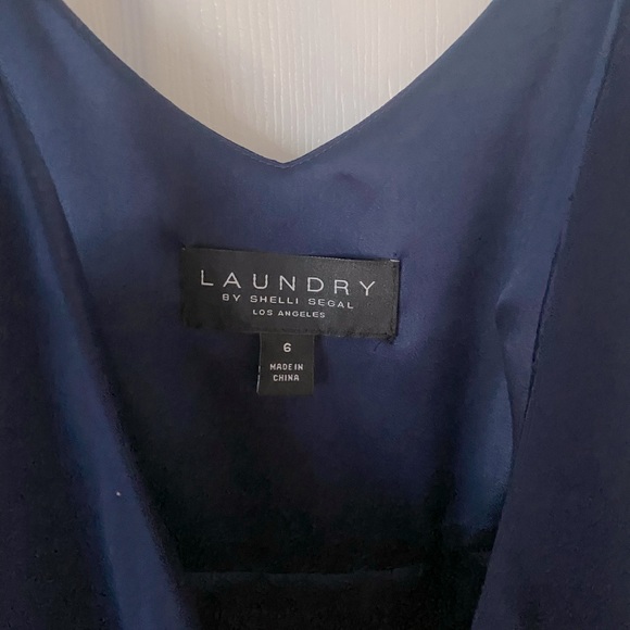 Laundry by Shelli Segal Navy Blue Gown - size 6 - Picture 6 of 7